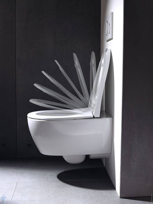 Сиденье для унитаза Geberit iCon Square SoftClose металлические петли 571910000