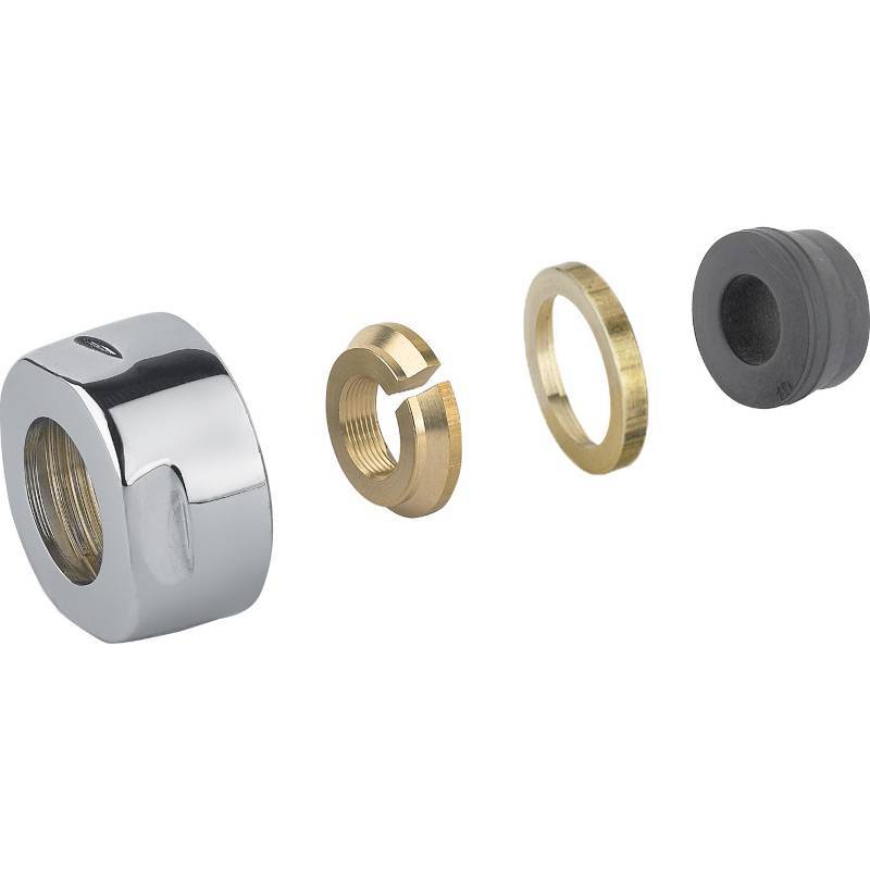 Соединитель обжимной Comisa 16 мм - 3/4 EK хромированный для медных труб A33110BEK