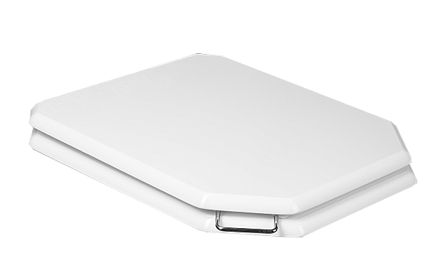 Сиденье для унитаза Boheme Vogue белое петли хром 947-CR