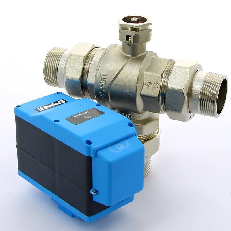 Кран шаровой трехходовой Emmeti MODULO PLUS с сервоприводом 1 1/2 НН 01425712