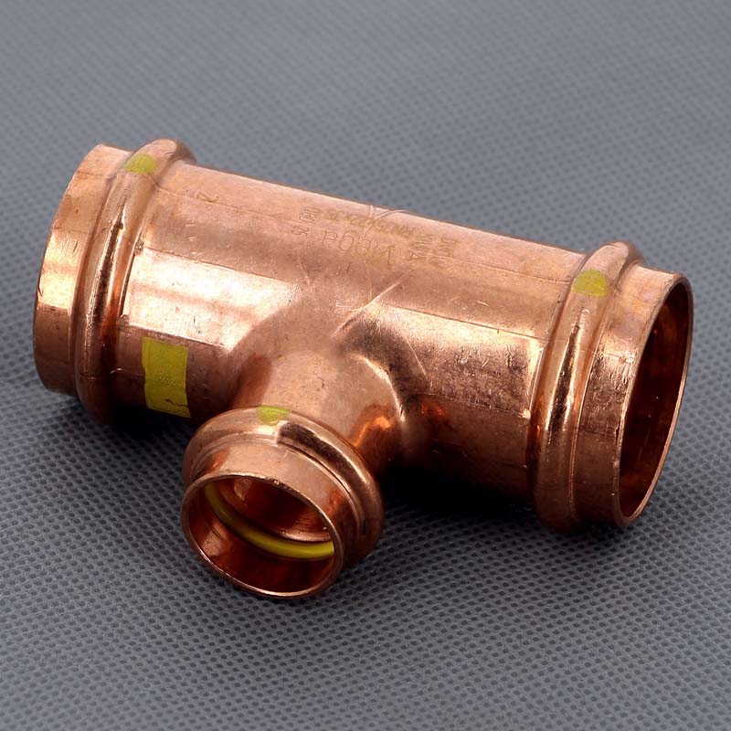 Тройник пресс медный Viega Profipress G 35x22x35 мм 346072