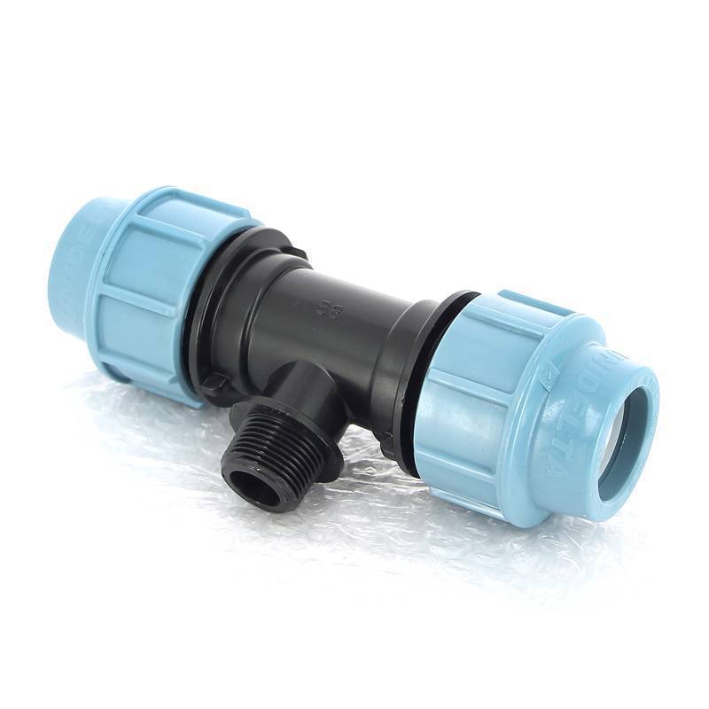 Тройник компрессионный Unidelta ПНД 32x3/4 наружная резьба 1010032003