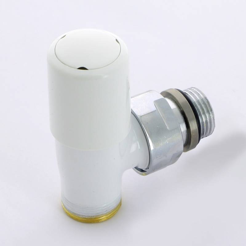 Вентиль ручной Carlo Poletti New-Smart угловой 1/2 x M24 белый V77110E