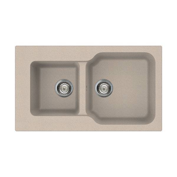 Кухонная мойка Omoikiri Maru 86-2-SA Tetogranit 86x50 см бежевый 4993286