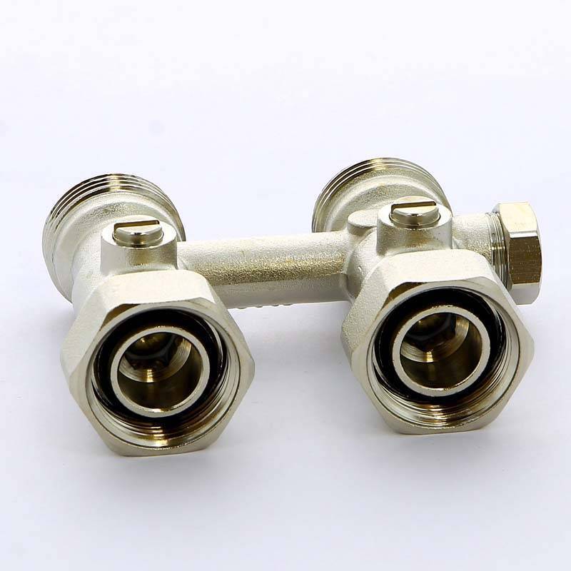 Узел радиаторный прямой Tiemme 3/4 x 3/4 x 18 с байпасом и кранами 3390007