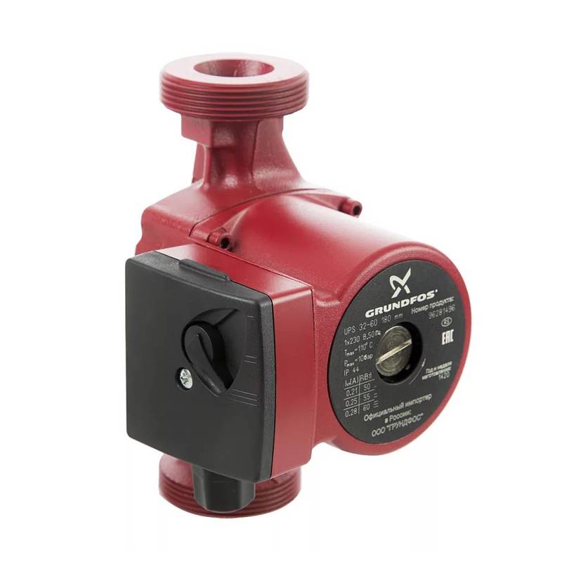 Насос циркуляционный Grundfos UPS 32-80 180 мм с гайками 95906443
