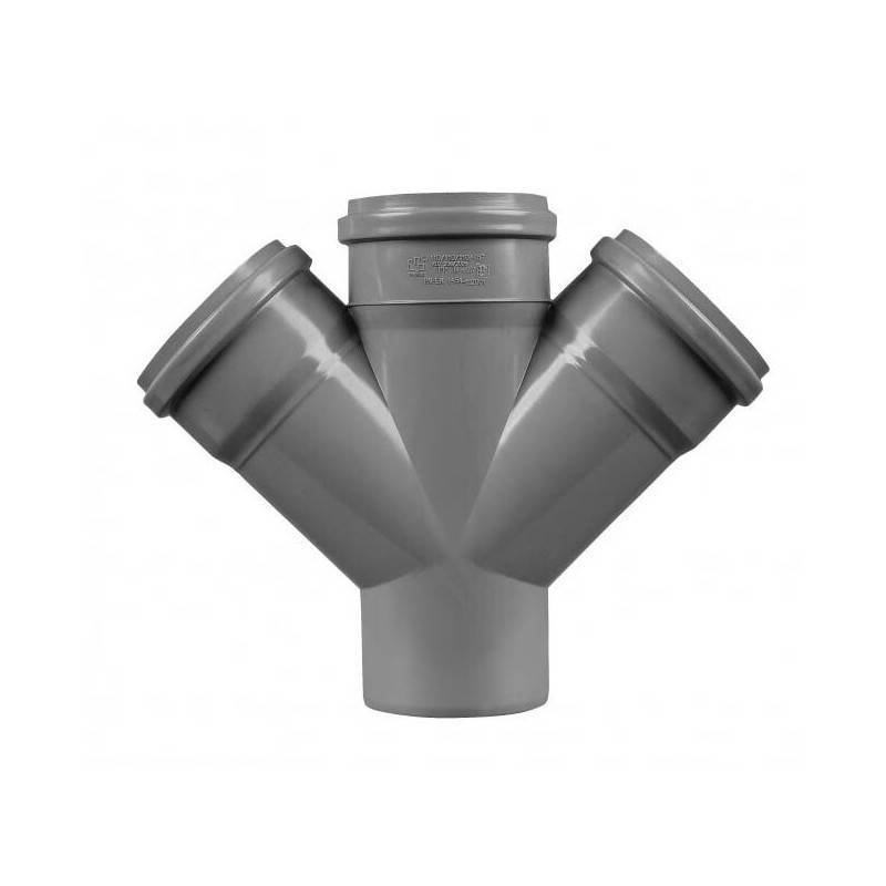 Крестовина одноплоскостная Политэк Стандарт 110x50x50 мм 87° серая 506011.R