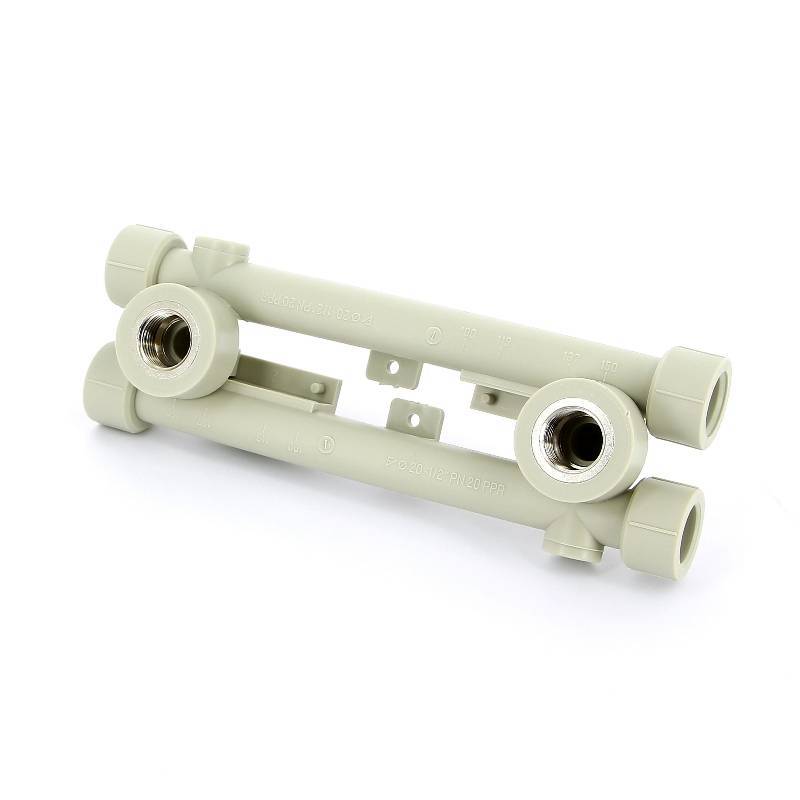 Водорозетка полипропиленовая двойная проходная FV-Plast 20x1/2 221020