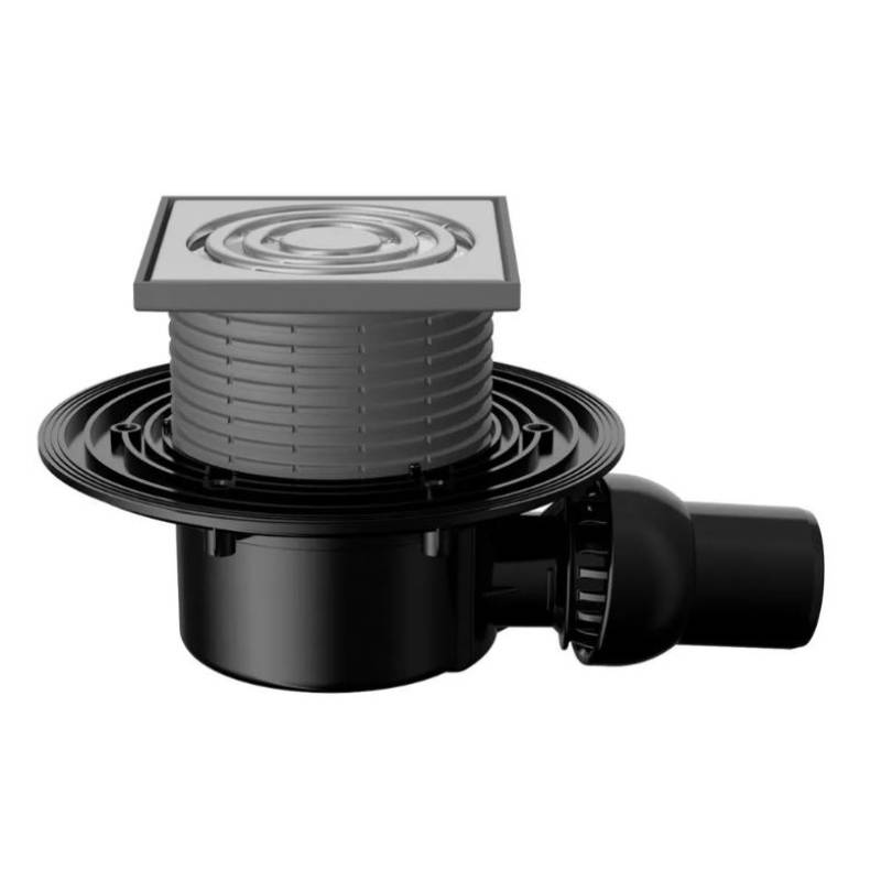 Трап Fachmann T 310.0 SNsP 122x122 мм горизонтальный выпуск 50/75/110 мм сухой сифон 04.079