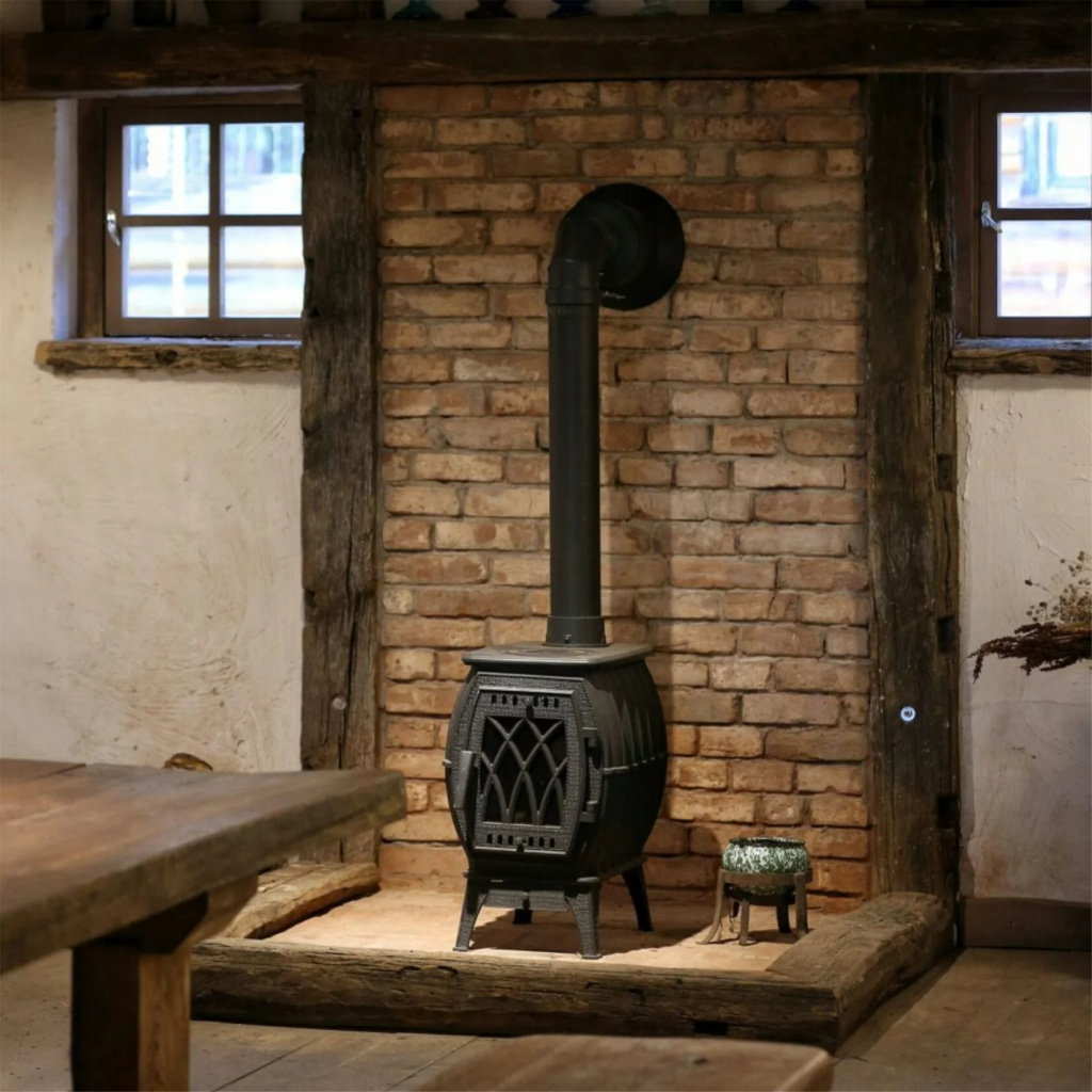 Печь-камин отопительно-варочная Бахта чугунная Аp0008