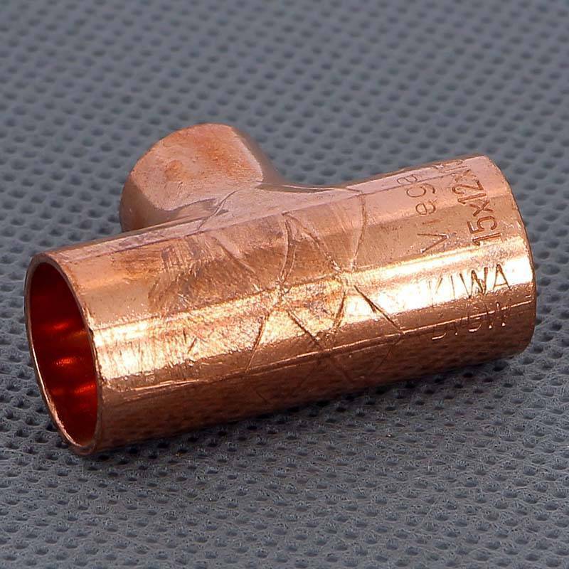 Тройник медный под пайку Viega 15х12х15 мм 101848