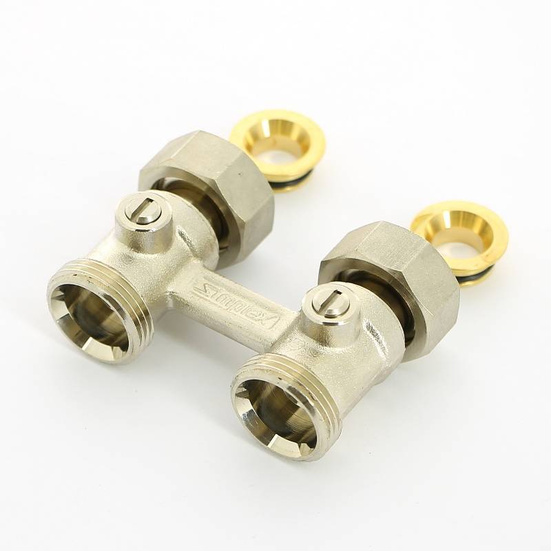 Узел радиаторный прямой Simplex Standard Line D2/50 3/4 EK x 3/4 EK с кранами и адаптерами F10015