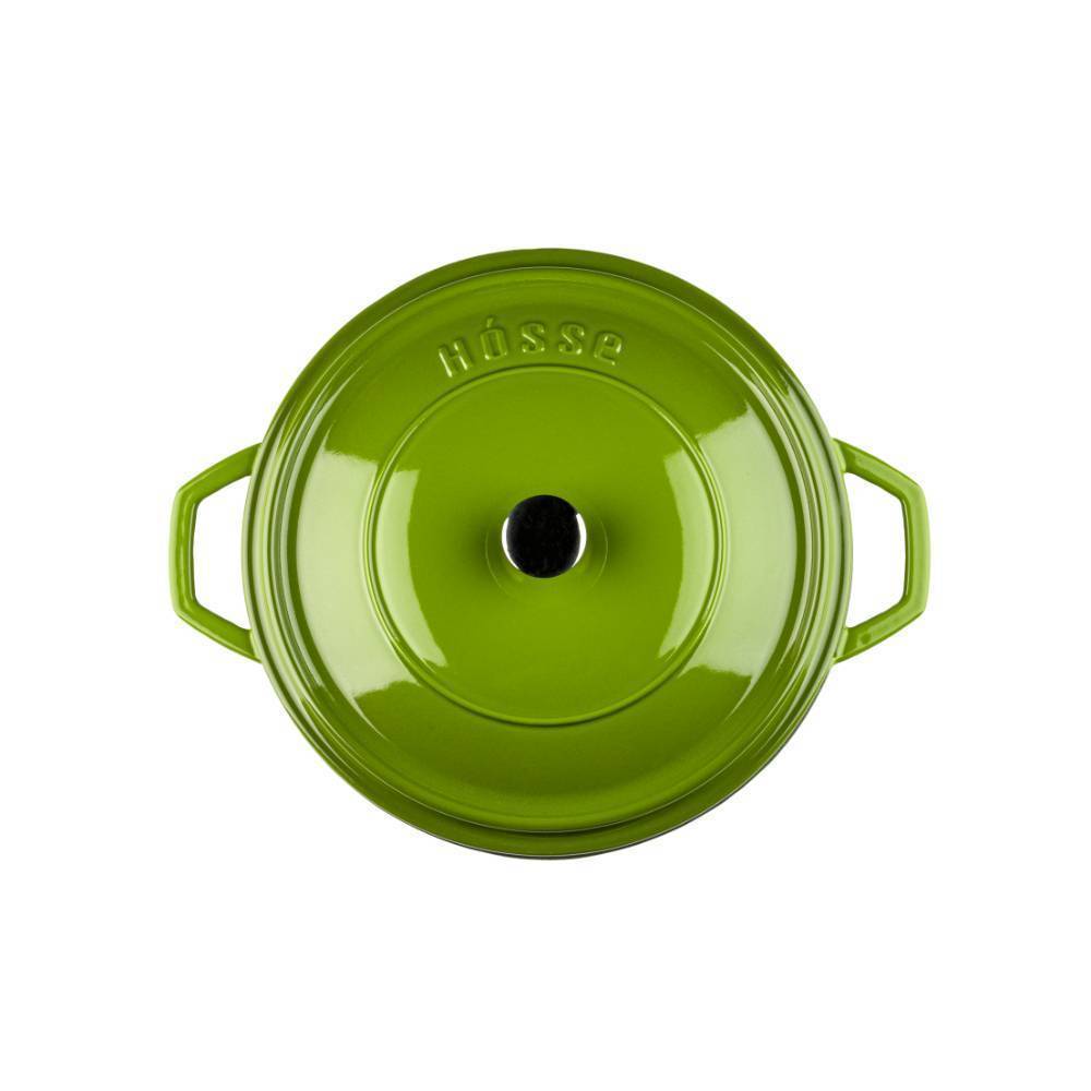 Кастрюля низкая Hascevher Y KT 28 см зеленая A892828