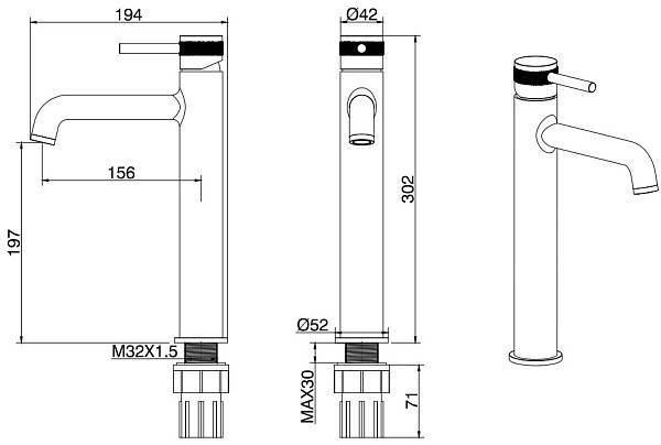 Смеситель для раковины Allen Brau Priority никель 5.31002-BN