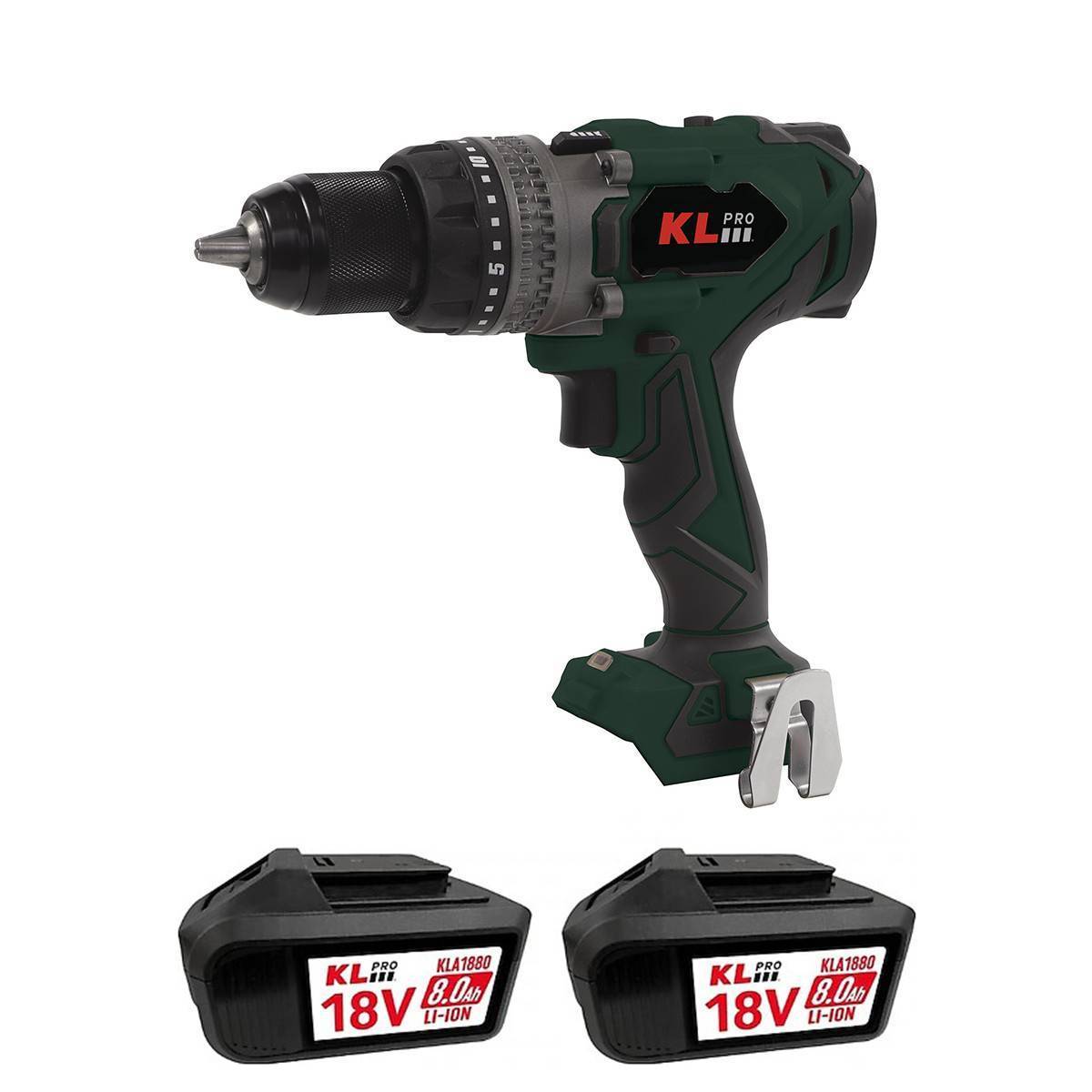 Аккумуляторная ударная дрель-шуруповерт KLPRO KLDM18BHX-80 18 В 8.0 Ач Li-ion KLDM18BHX-80