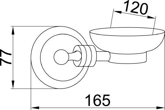 Мыльница подвесная Boheme Hermitage золото 10352
