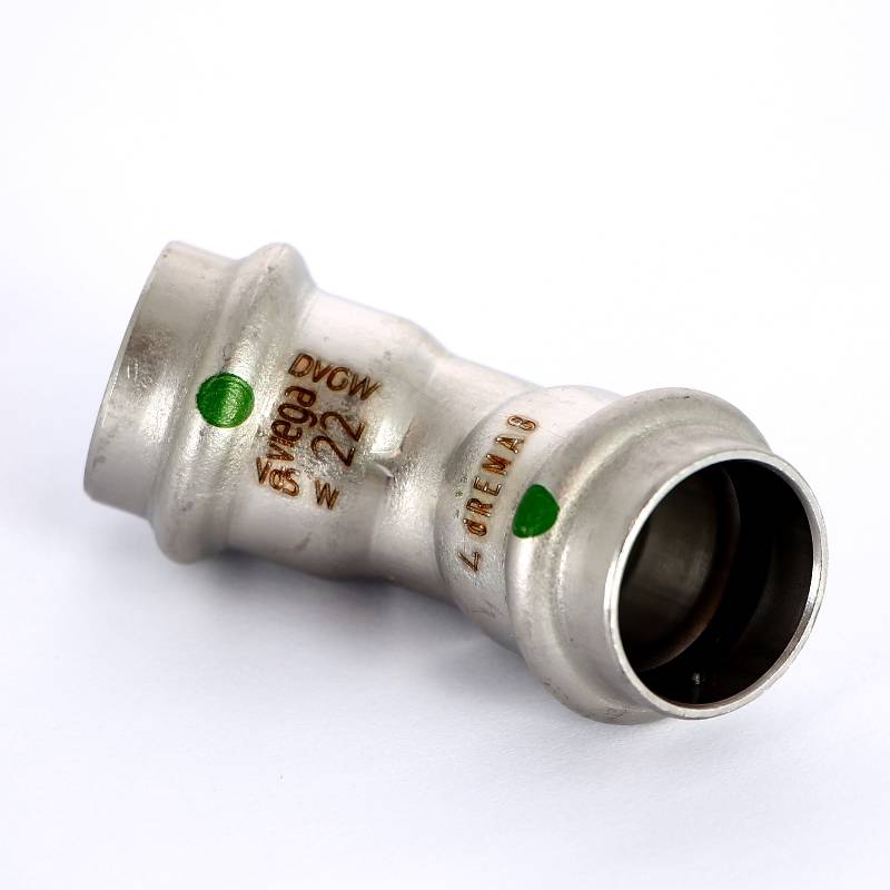 Угольник пресс 45° Viega Sanpress Inox 22 мм нержавеющая сталь 435790