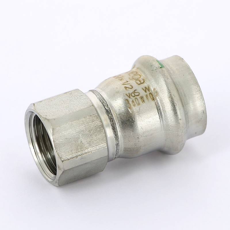 Муфта переходная пресс-В Viega Sanpress Inox нержавеющая сталь 22x1/2 436612