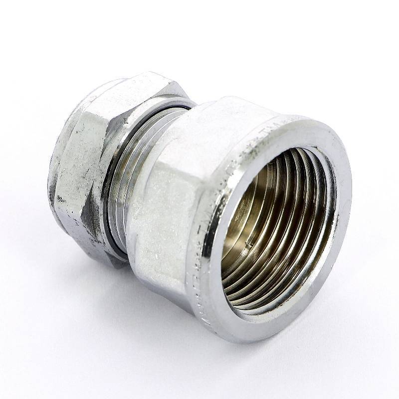 Муфта обжимная хромированная Tiemme 22x1 ВР 1130217