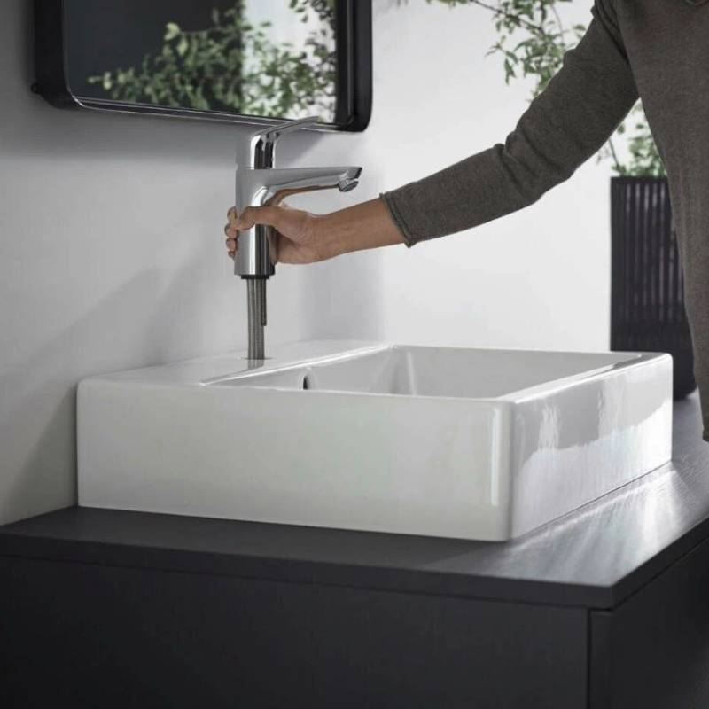 Смеситель для раковины Hansgrohe Logis 100 со сливным гарнитуром хром 71100000