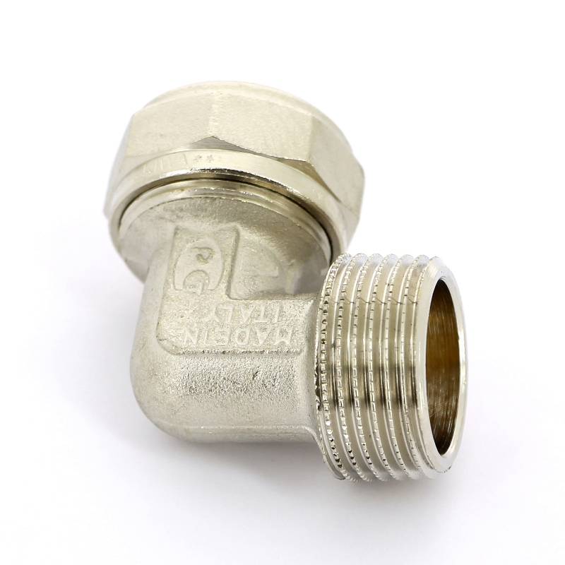 Угол обжимной никелированный Tiemme 25х1 наружная резьба 1600119