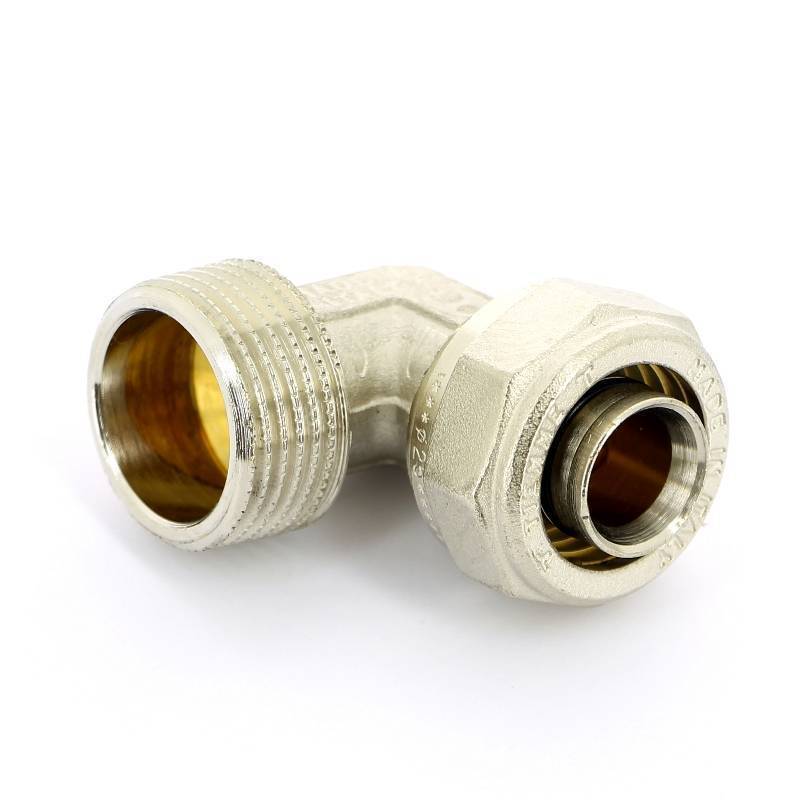 Угол обжимной никелированный Tiemme 25х1 наружная резьба 1600119