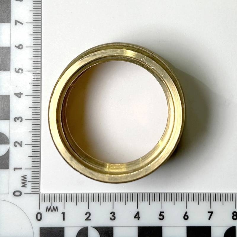 Муфта резьбовая переходная LD Pride DN40х32 1 1/2х1 1/4 дюйма ВР-ВР латунь LD.65.516.40х32