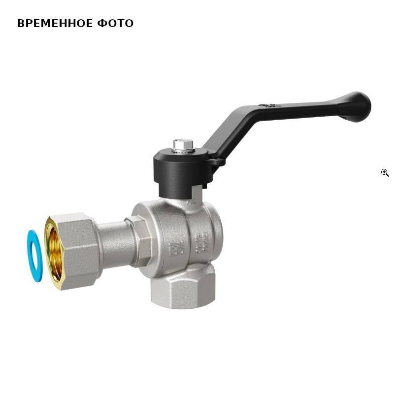 Кран шаровой угловой Pride 1/2 ВР с накидной гайкой рычаг 47.247.15