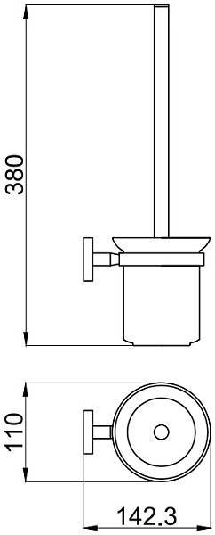 Ершик для унитаза Allen Brau Priority белый/черный 6.31008-31