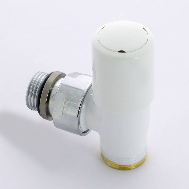 Вентиль ручной Carlo Poletti New-Smart угловой 1/2 x M24 белый V77110E