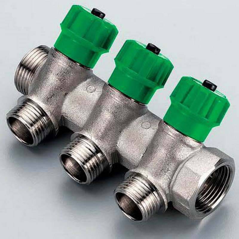 Коллектор никелированный Tiemme 1840 1 НВ 5 выходов 1/2 Н 36 мм 1840011