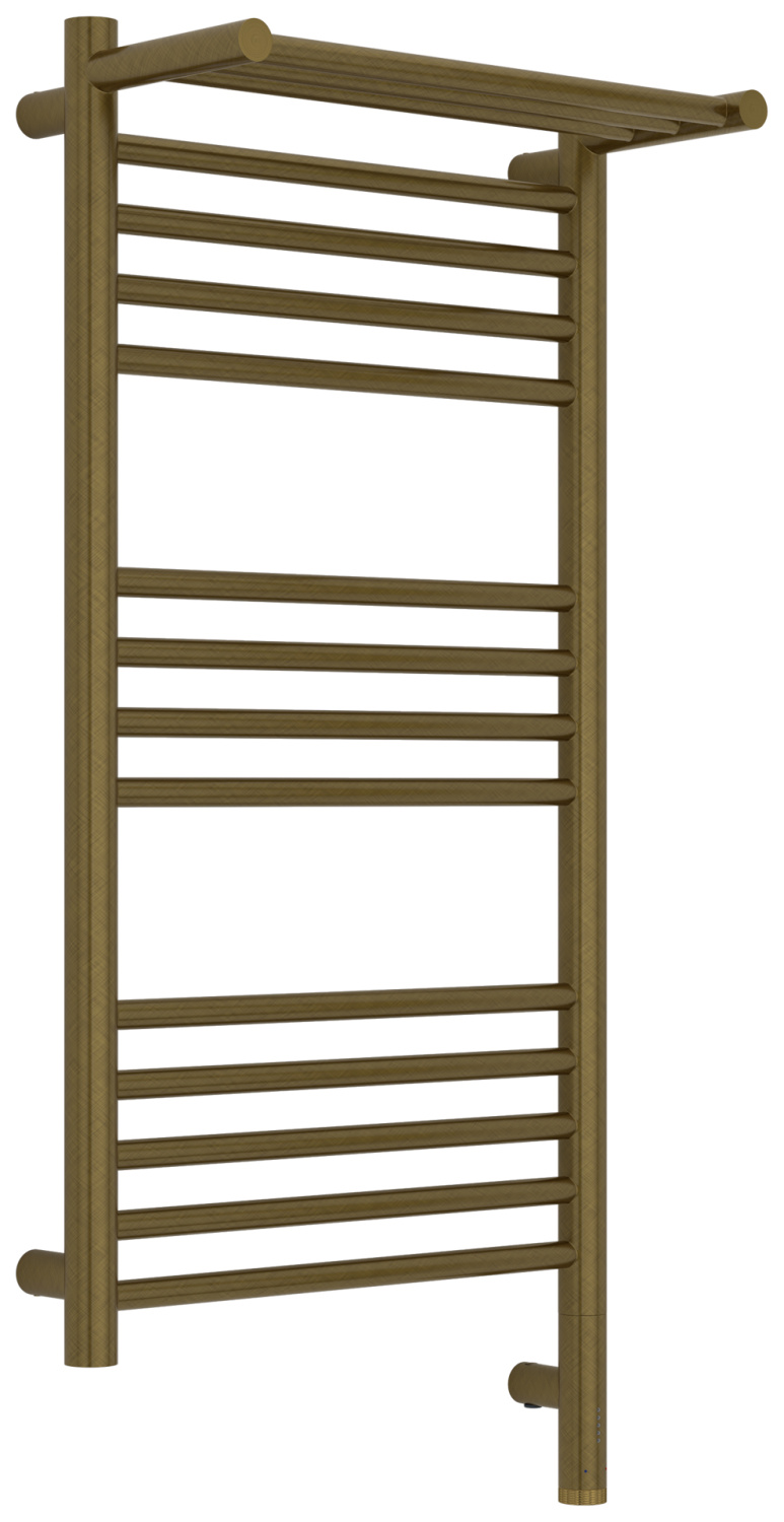 Полотенцесушитель электрический Сунержа Богема 3.1 с полкой 400х800 мм правый состаренная бронза браш 05-6007-8040