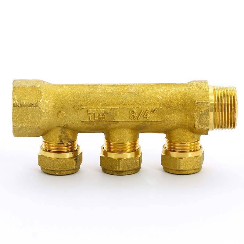 Коллектор Tiemme 3/4 3 выхода 15 мм обжим 36 мм 1910006