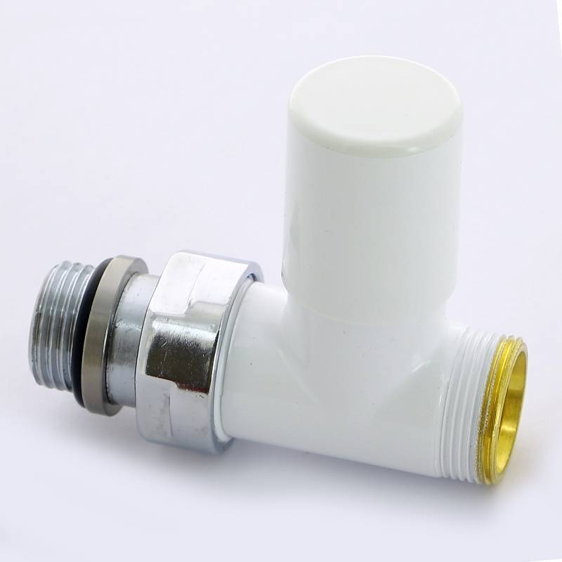 Вентиль радиаторный ручной Carlo Poletti Compact 1/2 х M24 прямой белый V150511E