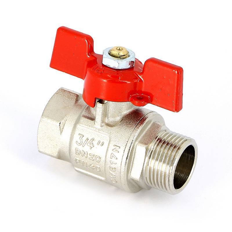 Кран шаровой Uni-Fitt 3/4 НВ полнопроходной бабочка 111T3000