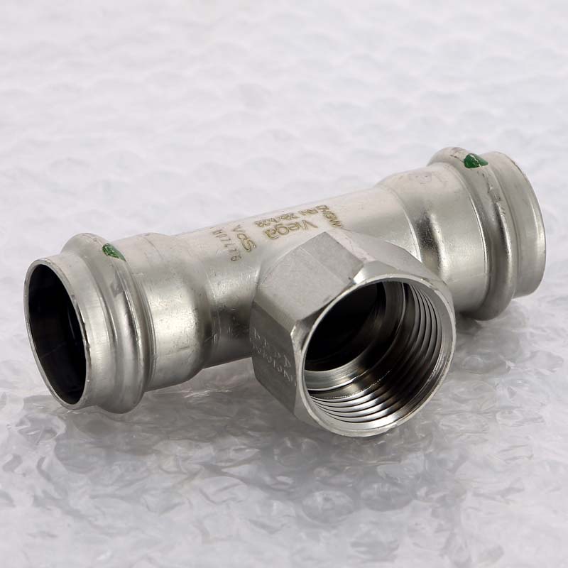 Тройник пресс Sanpress Inox Viega нержавеющая сталь 28х1х28 мм ВР 449506