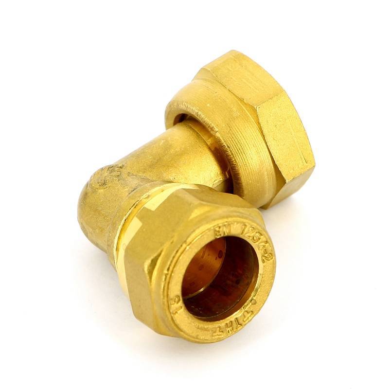 Угол обжимной Tiemme 15 мм x 1/2 с накидной гайкой 1100101