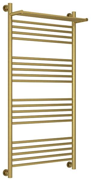 Полотенцесушитель водяной Сунержа Богема+ с 1 полкой 600x1200 мм состаренная латунь 051-0223-1260