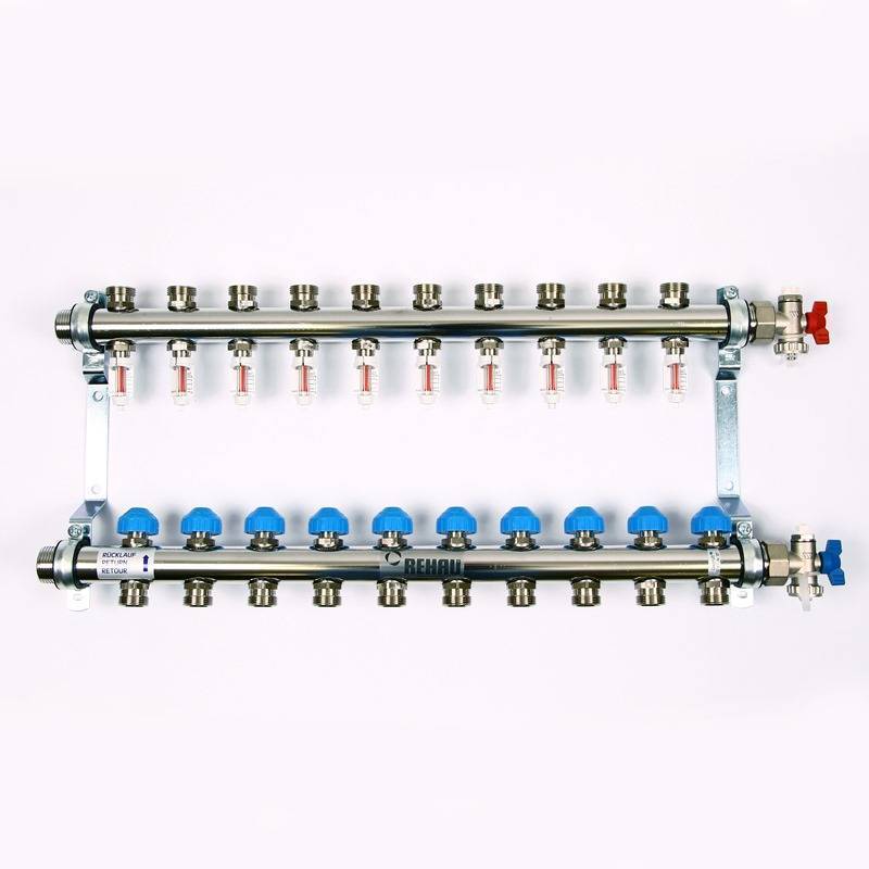 Коллекторная группа REHAU HKV-D 1 x 3/4 EK 10 выходов 208101