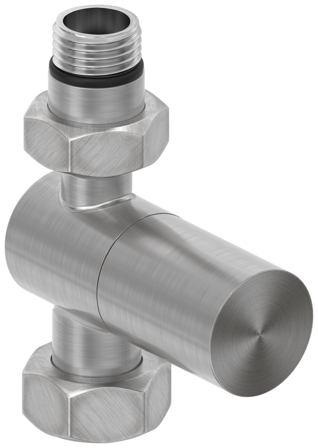 Вентиль регулировки температуры Сунержа прямой цилиндр G 1/2 x G 3/4 сатин брашированный 071-1401-1234