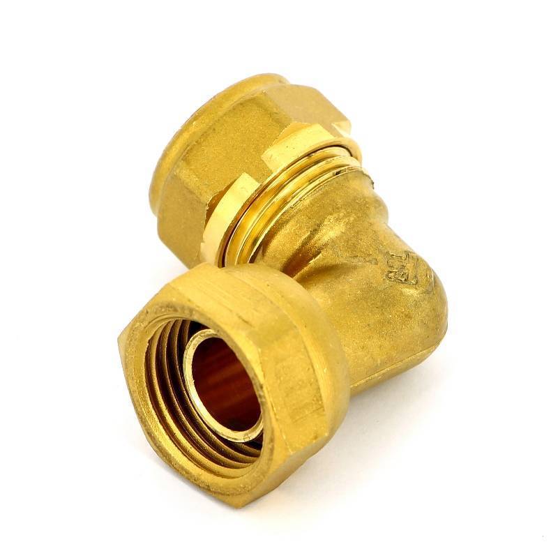 Угол обжимной Tiemme 15 мм x 1/2 с накидной гайкой 1100101