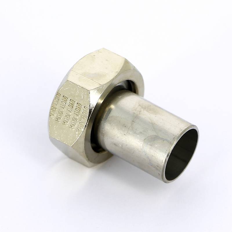 Муфта-вставка пресс с накидной гайкой Viega Sanpress Inox 22х1 ВР нержавеющая сталь 438203