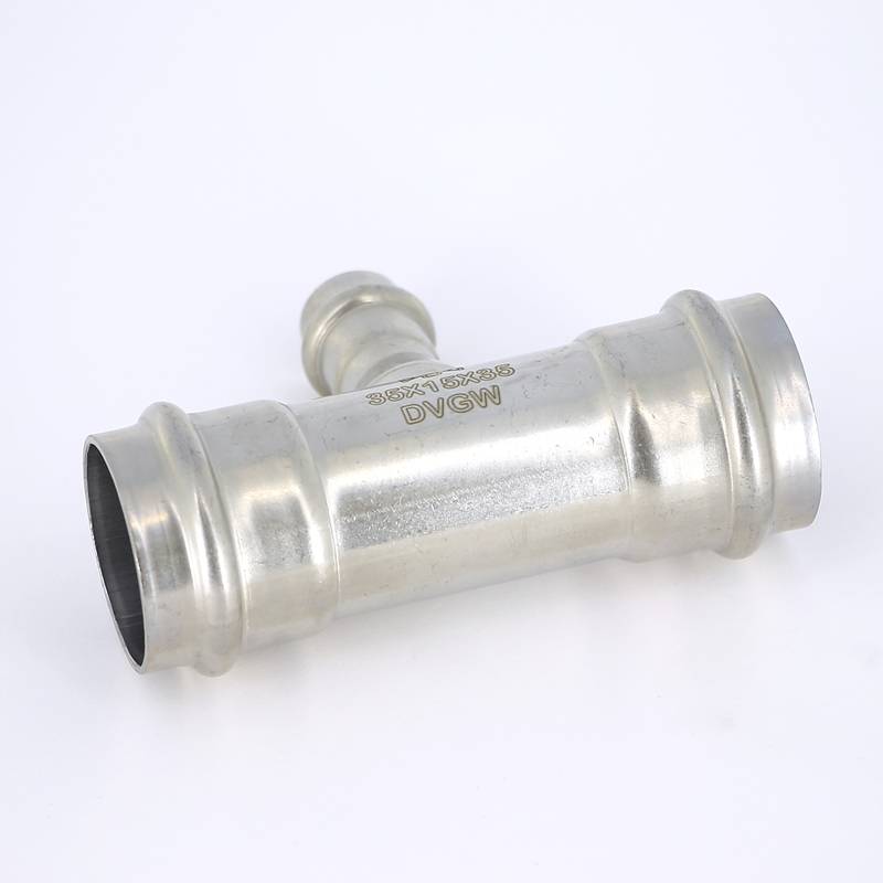 Тройник пресс IBP B Press Inox 35х15х35 мм нержавеющая сталь PS5130 0351535