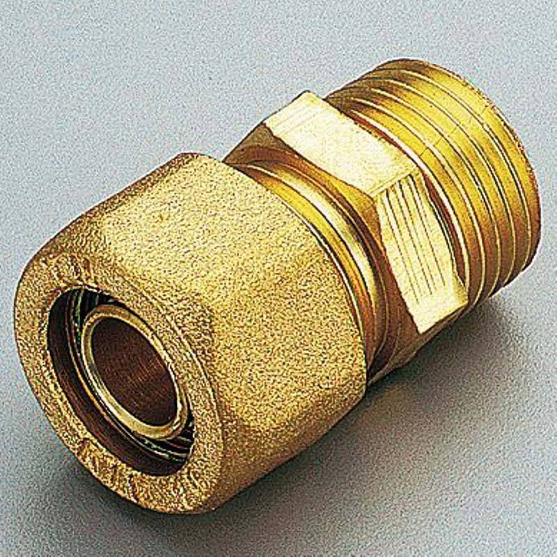 Муфта компрессионная Tiemme 1400 25(2.3)х1 наружная резьба 1400047