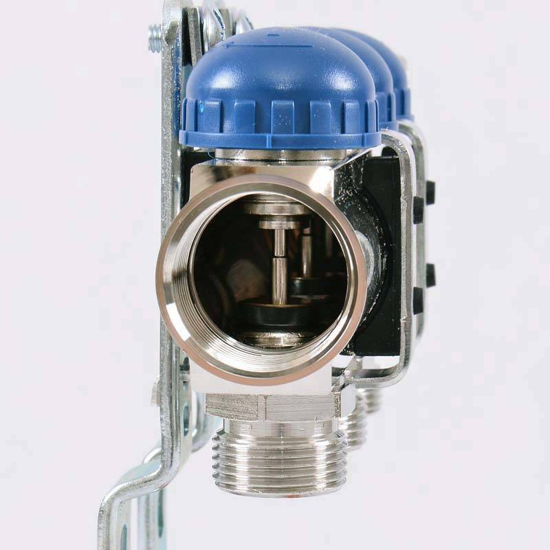 Коллекторная группа с балансировочными и термостатическими вентилями UNI-FITT 1x3/4 EK 3 выхода 441E4303