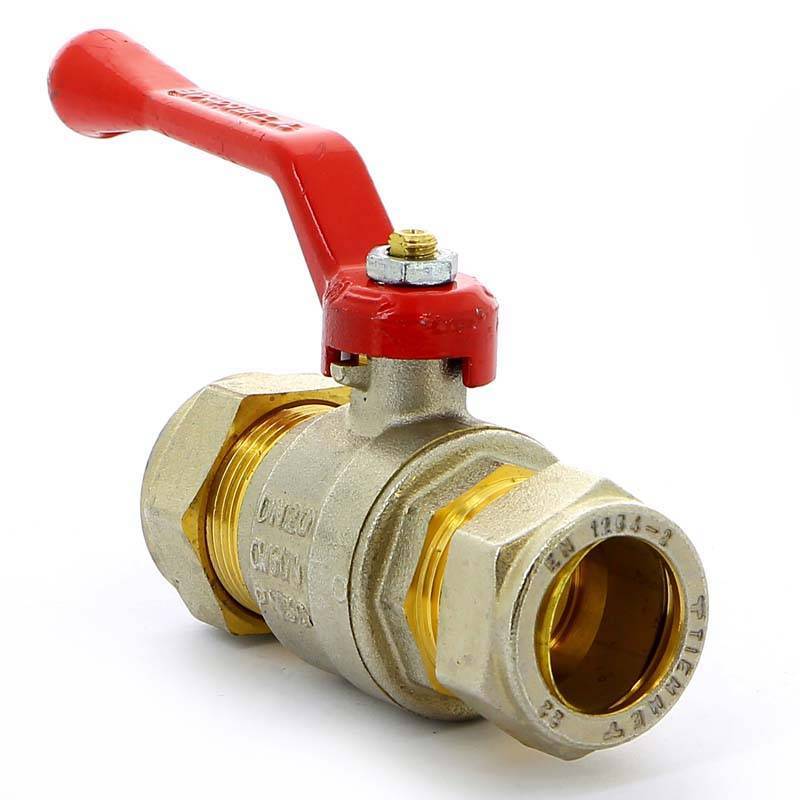 Кран шаровый обжимной Tiemme 2140 22 мм с рычагом 2140002