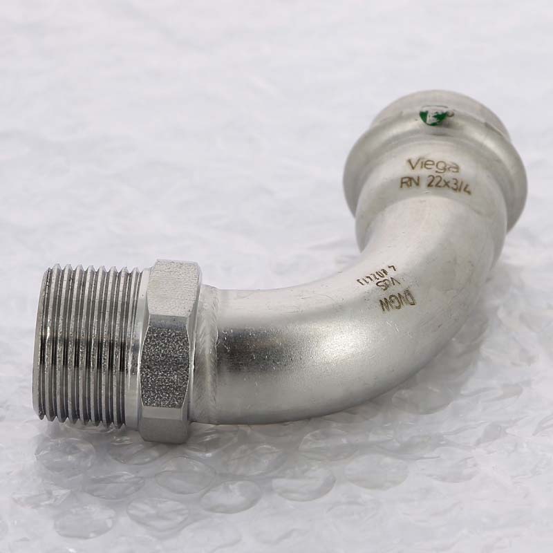 Угол пресс-Н нержавеющая сталь Viega Sanpress Inox 22x3/4 436926