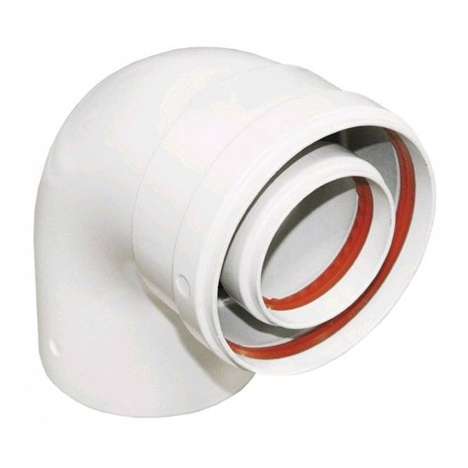 Отвод коаксиальный BAXI 87° 110/160 мм полипропиленовый KHG71410151