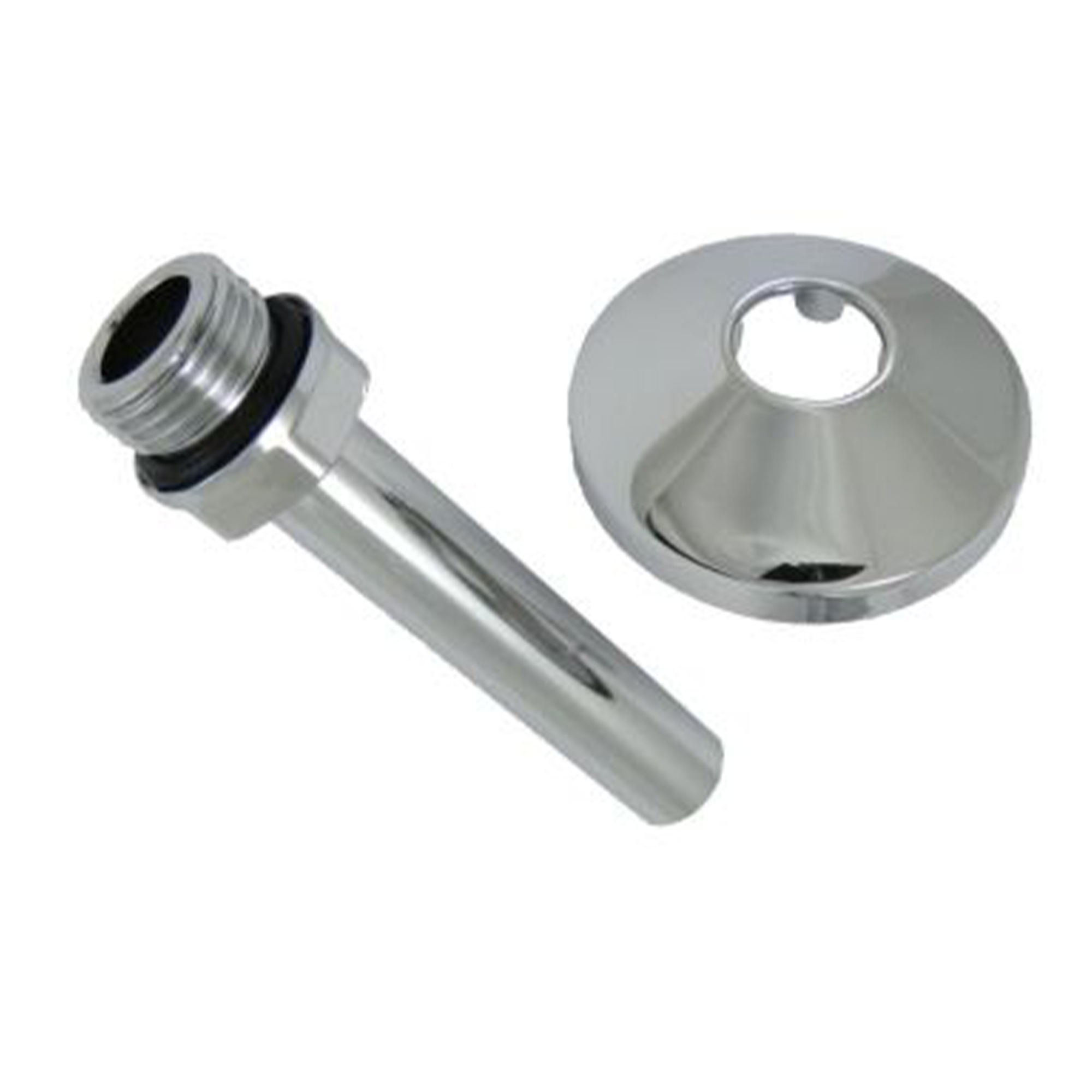 Трубка соединительная с розеткой Schlosser 15x1-1/2 HP 110 мм хром 1428380