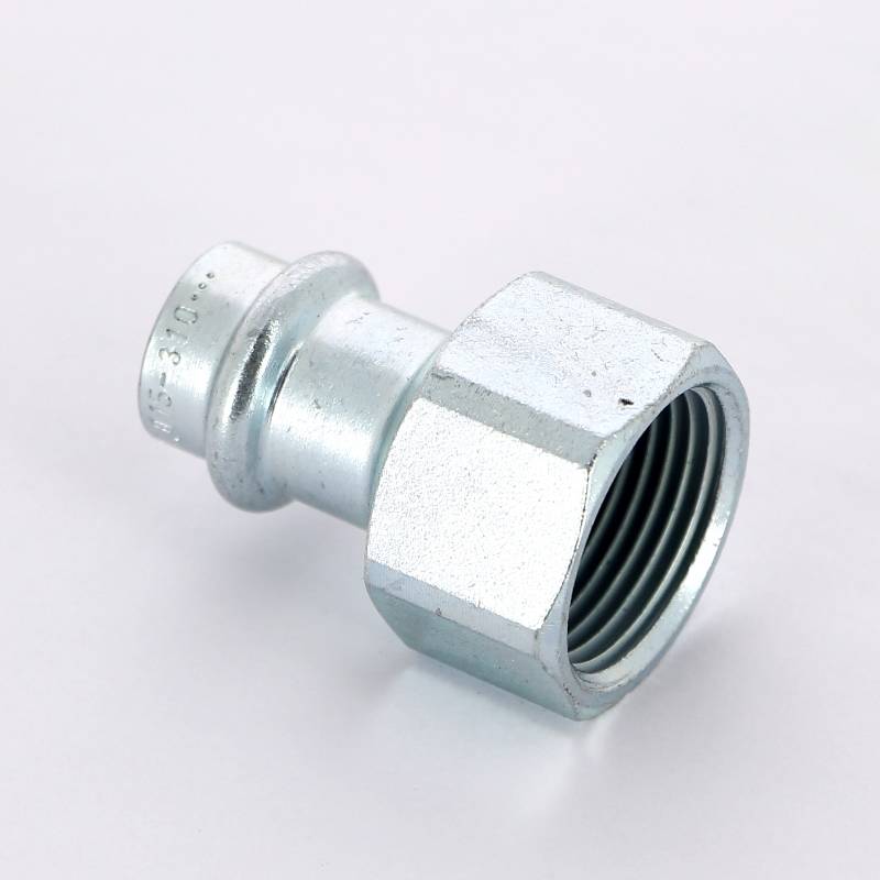 Муфта переходная пресс-В Viega Prestabo оцинкованная сталь 15x1 601058